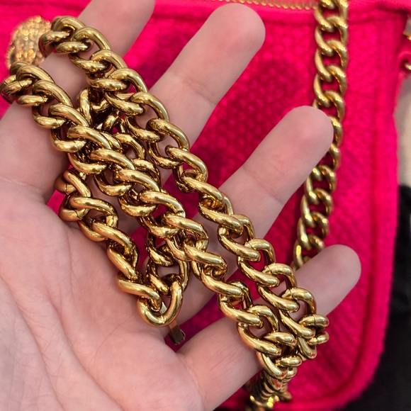 Kurt Geiger Fuchsia Calfhair & Leather Puffy 2 Way Crossbody Bag NWT W/ Dustbag - Picture 7 of 16